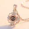 Sunflower Projection Necklace for Women Japanese and Korean Simple Student Forest Flower Pendant Collarbone Chain Neck