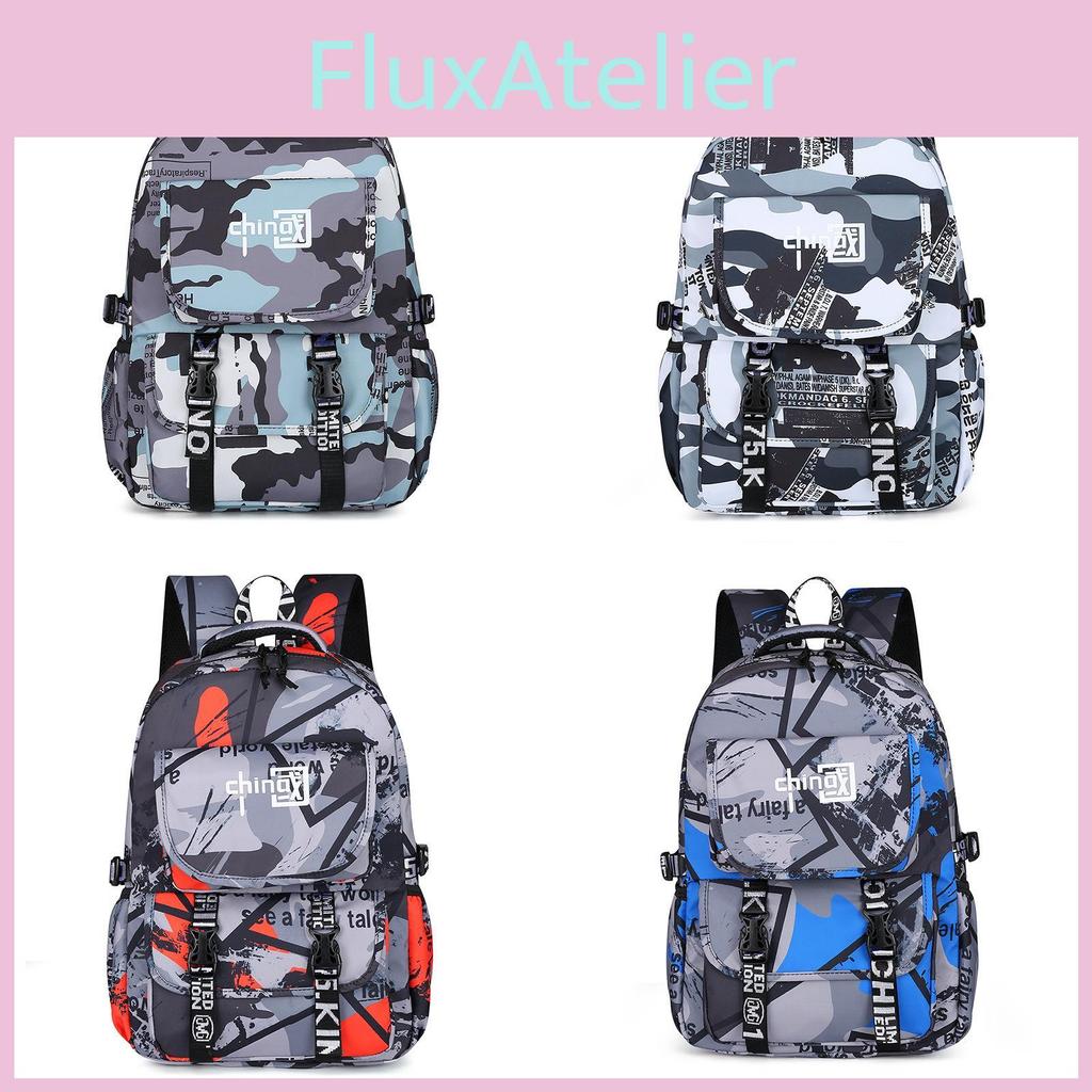 Pattern Chinese Stylish Boys Backpack With Large Storage For Daily Activities