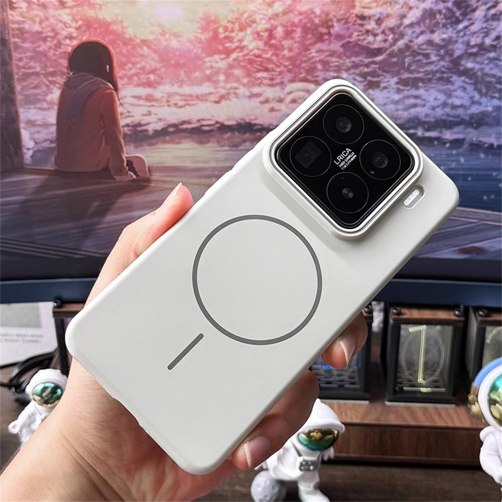 Ultradünne einfarbige matte Hart-PC-Hülle für Xiaomi Mi 15 Pro 14 Ultra 14T 13 CIVI 5 Pro Slim magnetische kabellose Ladehülle