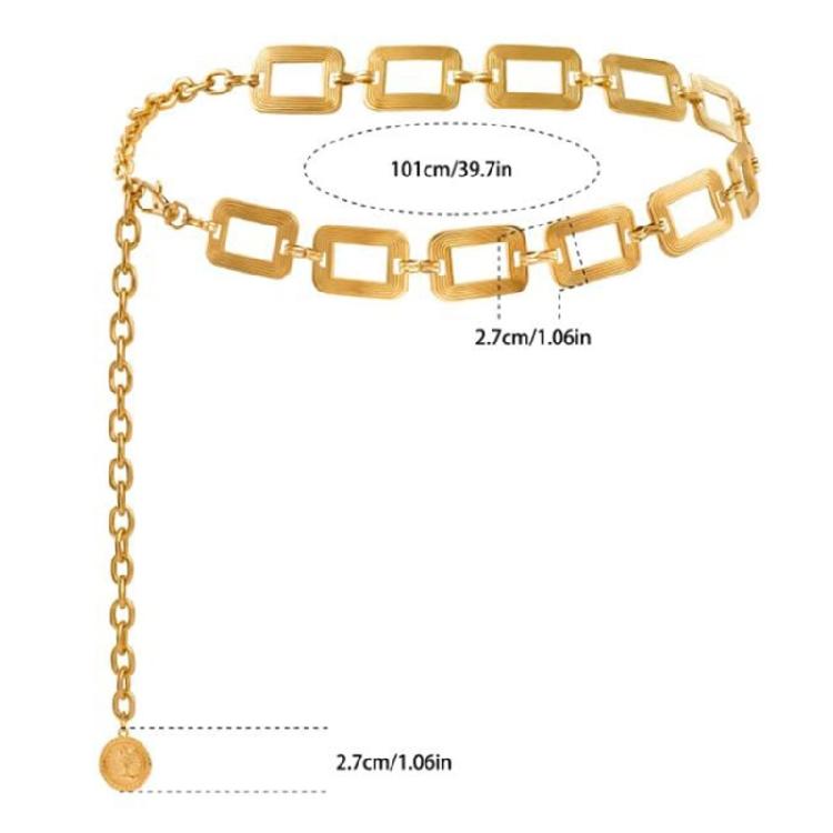 Fashionable Waist Jewelry With Metallic Accents Versatile Belt Chain For Dresses Tops And Festivals