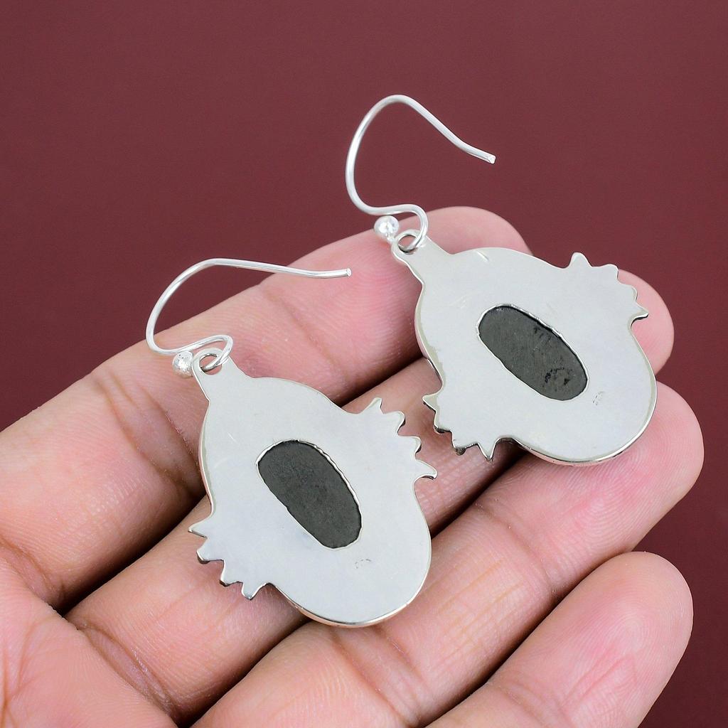 Abalone Shell Earring Gemstone Jewelry 925 Sterling Silver Earring Handmade Earrings Healing Stone Jewelry Gift For Mom Unique Style Earring