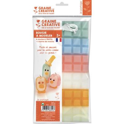 Modelling Candle 6 Bars Pastel Colors 240 G