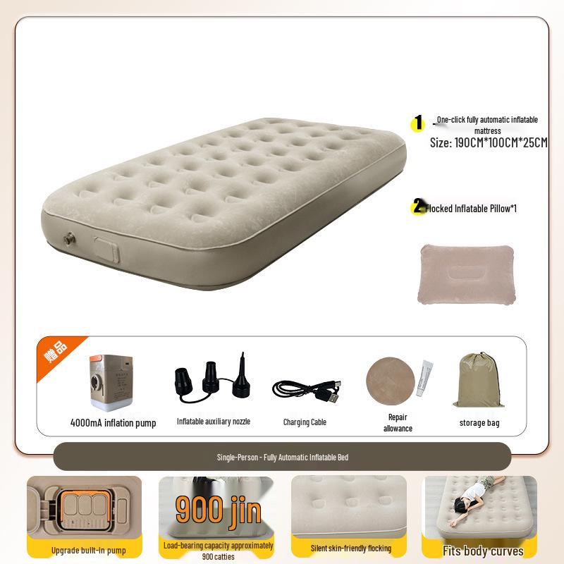 Automatic Inflatable Camping Mattress for Outdoor Travel and Tent Use