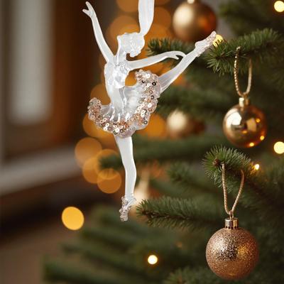 Weihnachtsbaum-Anhänger, Ballerina-Tänzerin Hängende Weihnachtsdekorationen für Winterfenster-Party