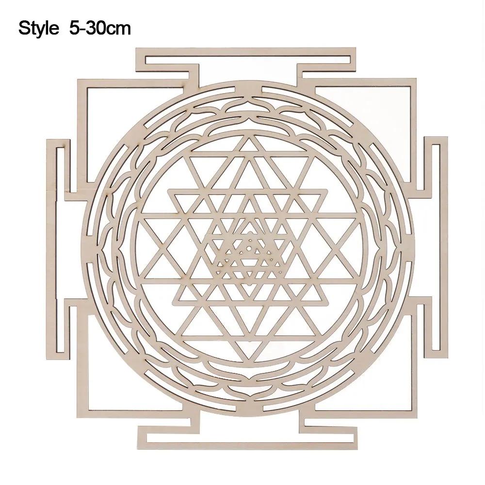 Flower Of Life Energy Mat Slice Wood Base Wooden Wall Sign Laser Cut Handmade Coasters Making Sacred Geometry Ornament Decor