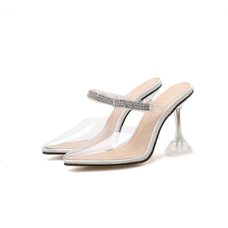 plus size clear heels