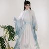 Chinese Wei And Jin Dynasty Style Hanfu Large-sleeved Shirt Ink Printing And Dyeing Suit, Daily Knight Suit