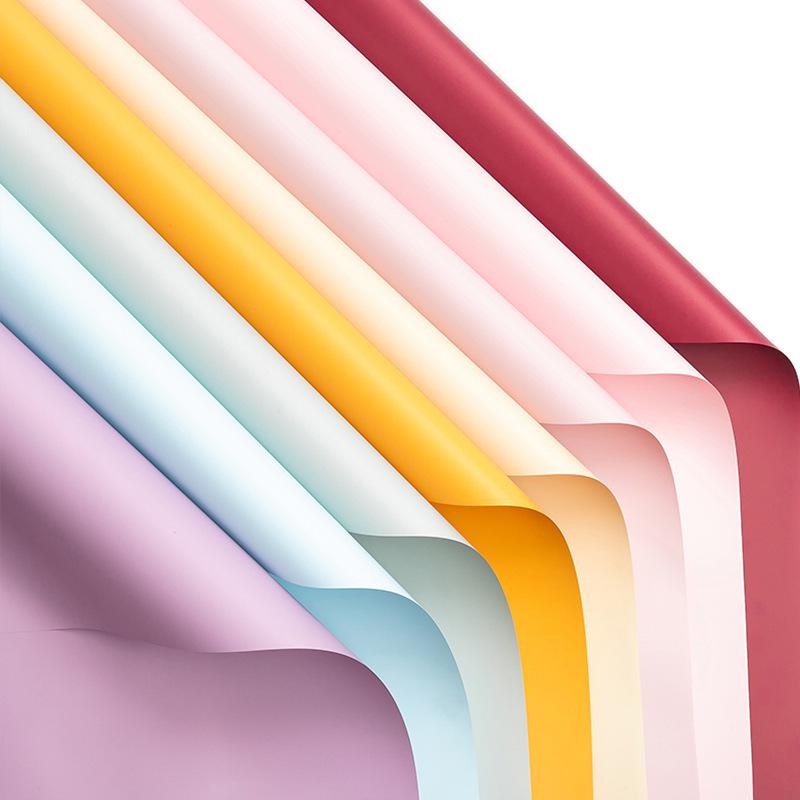 Solid Color Korean-Style Floral Bouquet Wrapping Paper for Fresh Flowers and Gift Baskets