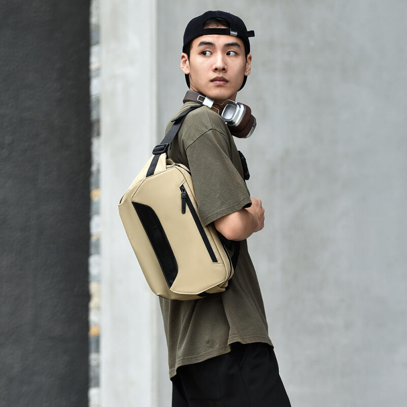 Unifarbene Umhängetasche Herren Multifunktionale Schultertasche Brusttasche