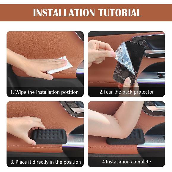 2PCS Car Arm Rest Elbow Pads,Comfortable Car Arm Rest Cushion With Memory Foam Pad For Arm Support,Universal Car Door Armrest Pad Car Interior