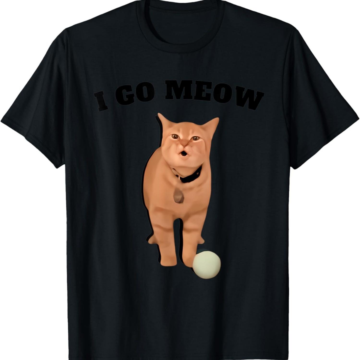 I Go Meow Cat Singing Meme The Kiffness T-Shirt for Men Women S чёрный