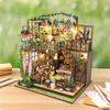 Gartenbungalow Modell Holz Miniaturhaus Bausatz Zweistöckig Baubar für DIY
