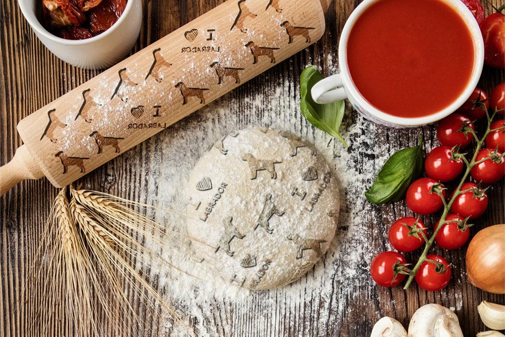 Labrador Retriever – Rolling pin for dough with a dog, patterned rolling pin for ceramics | Art-Dog