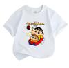 Cute Cartoon Crayon Character Print Boys Girls Crew Neck Short Sleeve T-Shirt 100% Cotton Casual Comfortable Tee for Kids Summer Daily Wear Outfit