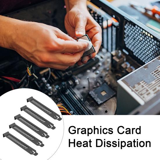 5 Peças Suporte de Slot PCI para Gabinete de PC Metal Tampa de Ventilação para GPU para Gabinete de Computador Antipoeira e à Prova de Ferrugem Placa de Dissipação de Calor para Fluxo de Ar Aprimorado