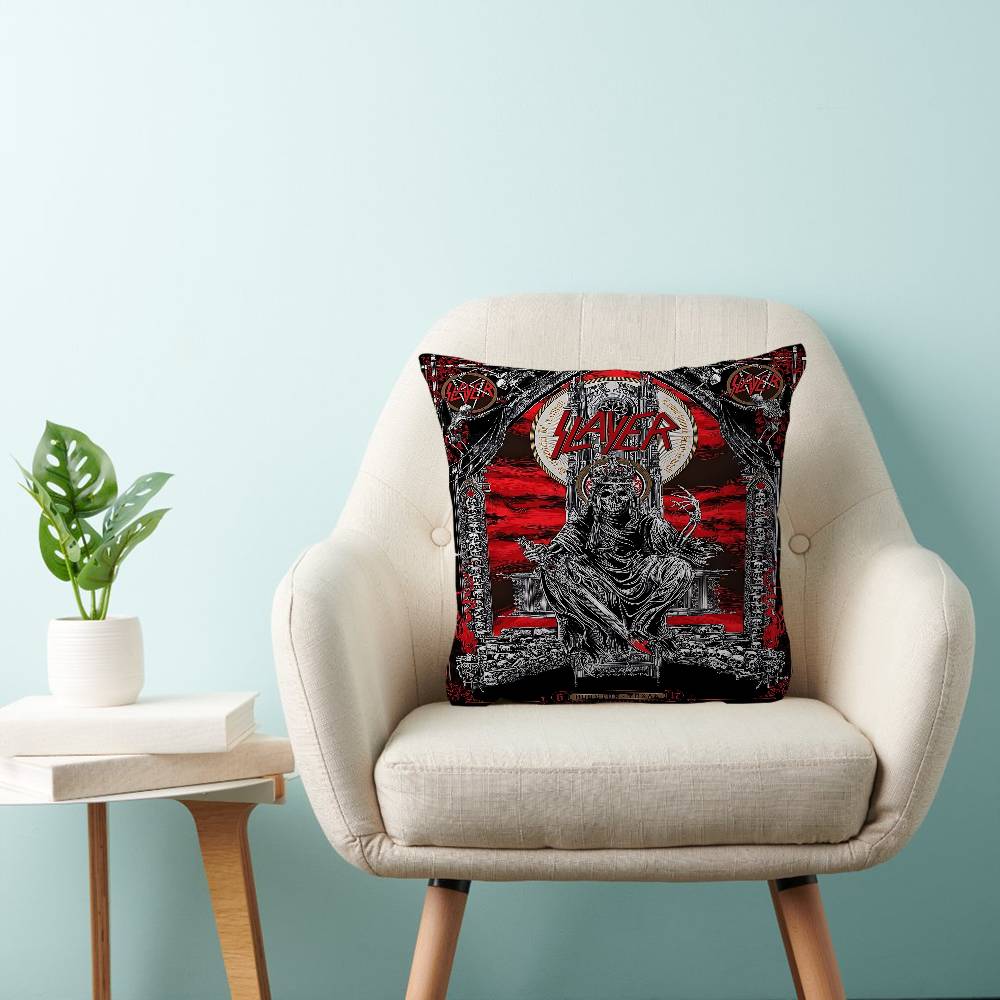 Slayer Heavy Metal Rock Band Pillow Gift Home Office Decoration Pillow Bedroom Sofa Car Cushion CoverPillow Case