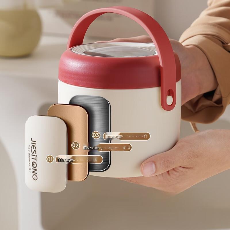 Bai Chun Bao Double-Layer Insulated 304 Stainless Steel Lunch Box