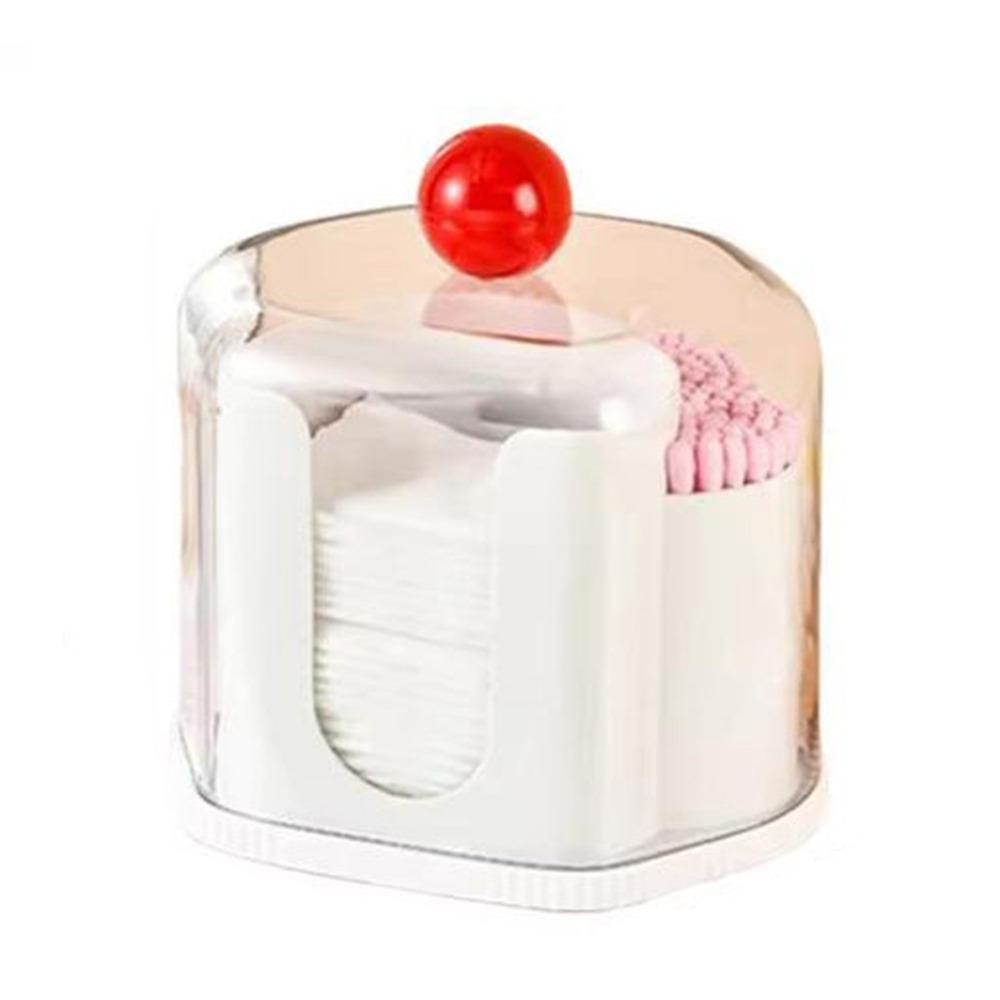 Clear Cotton Swab Case Plastic Cotton Pad Case Durable 2 IN 1 Qtip Holder Desktop 959₽