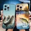 Hunting Fishing Man Soft Phone Case for iPhone 16 16E 17 Air 15 Pro Max 14 Plus 13 Mini 11 12 7 Black Cover Back Shell