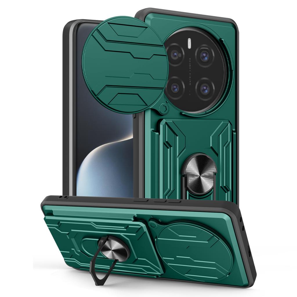 For Honor Magic7 Pro 5G Case PC + TPU Kickstand Phone Back Cover with Camera Slider