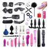 Massager Whip Plush Suit Anal Butt Plug Vibrator  Toy Set Kit For Women 10ml