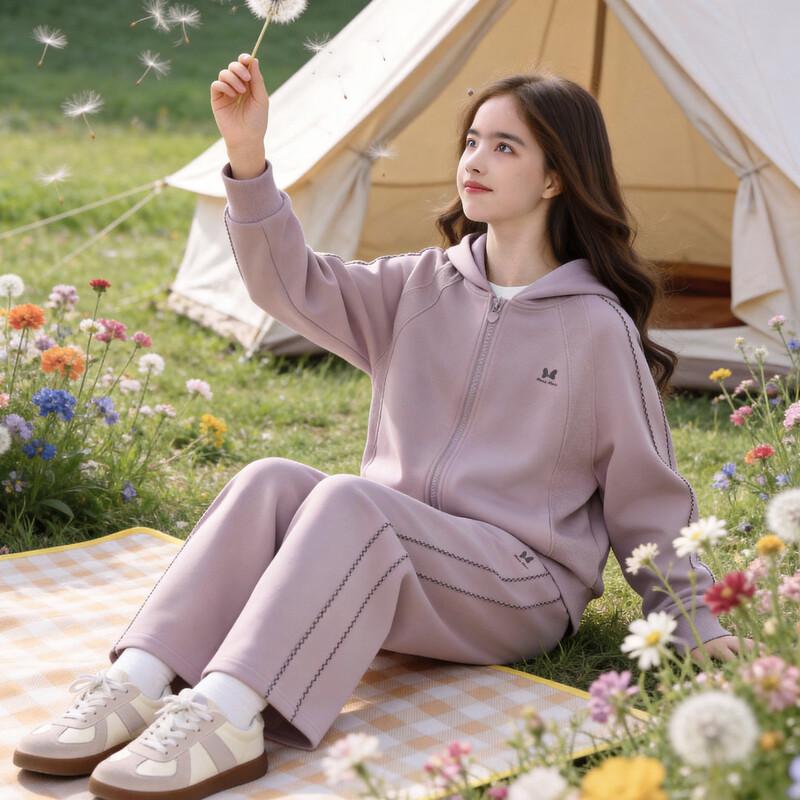 Disney Girls' Spring Autumn Tracksuit Set