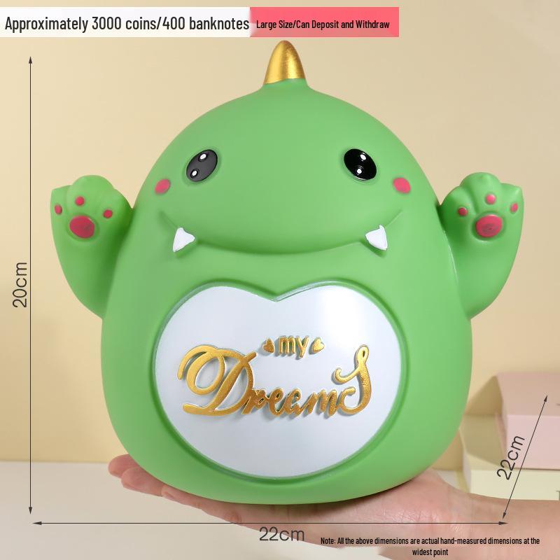 New Deer Cartoon Large Piggy Bank: Net Red Savings Bank for Girls, Kids' Gift