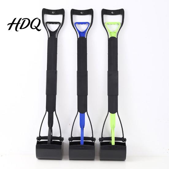 Grass And Gravel Poop Collector Dog Pooper Scooper Portable Pet Waste Cleanup Tool with 20 Bags Heavy Duty Picker Carry Case Foldable Scooper