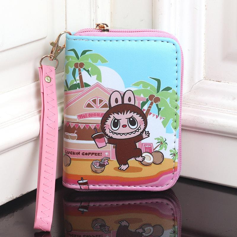 Cartoon Cute and Hot Labubu Male and Female Students Handheld Wallet