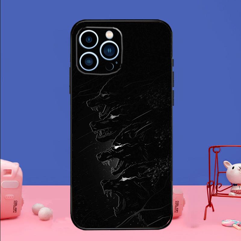 Wolf Art Black Phone Case For iPhone 17 Air 16 15 14 11 12 13 Pro Max 13 Mini 15 16 Plus 16e Bumper Cover
