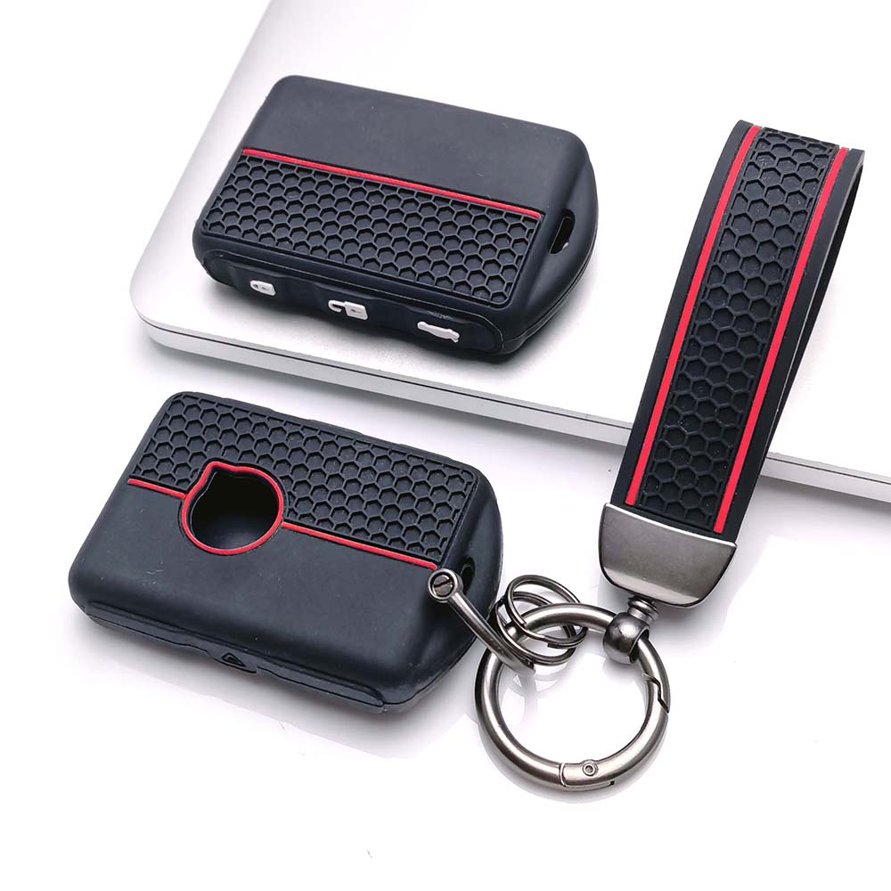 Key Cover Keychain for Volvo EX30 EX90 XC90 XC60 S90 V90 S60 V60 XC40 Card Soft Silicone Protective Cover Anti-Scratch Guard Shockproof