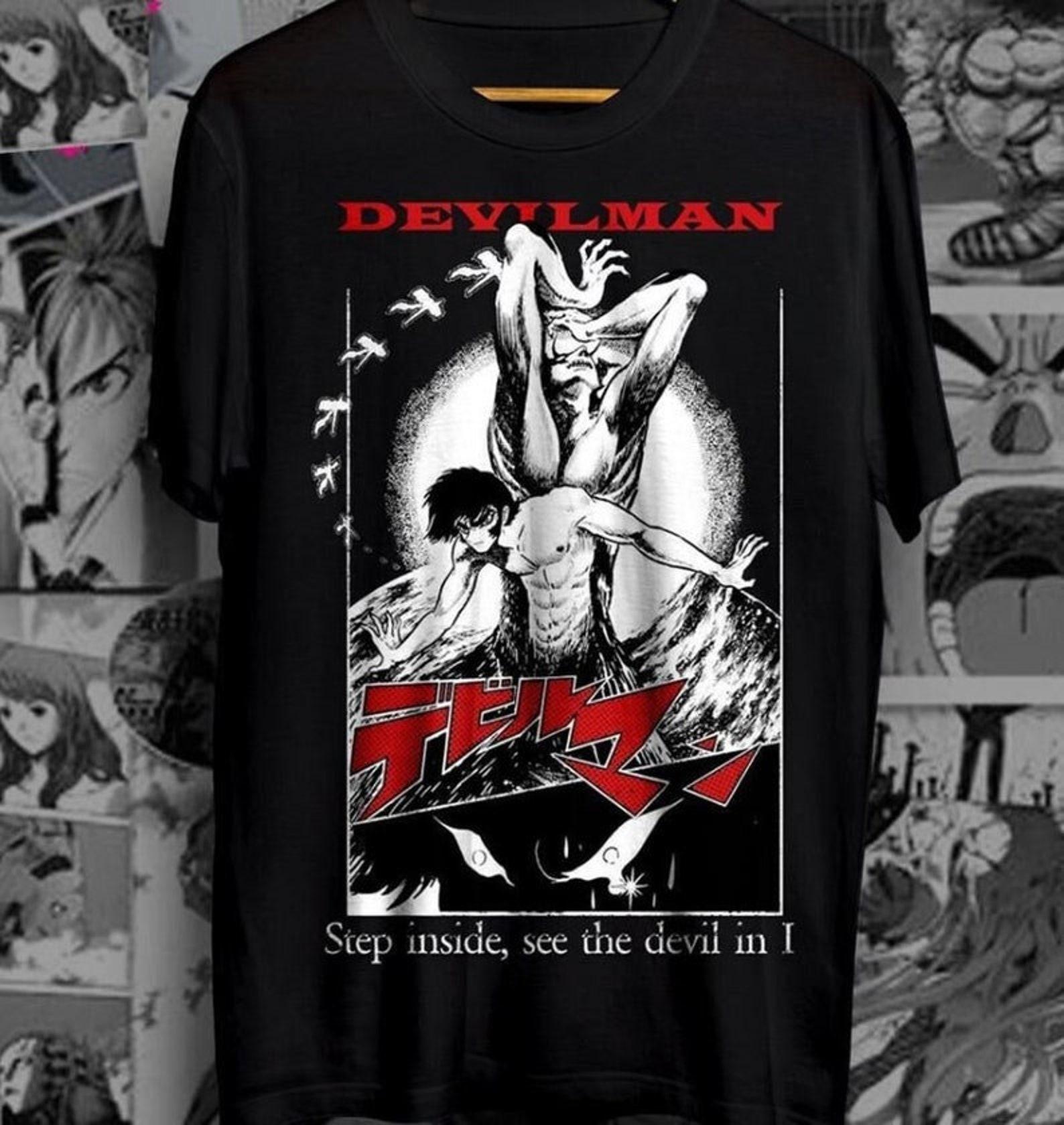 Унисекс Футболка Аниме Devilman Crybaby, Акира Фудо, Рио Асука Манга Футболка M