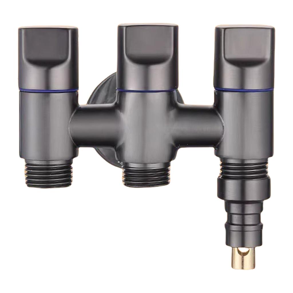 3 Way Water Diverter Valves Steel Quick Connect Splitter Versatile 3 Way Water Distributor for Kitchen Bathroom Garden