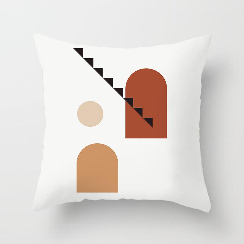 Nordic Simple Abstract Line Drawing Polyester Cushion Cover Decorative Pillowcase Modern Living Room Sofa Pillow