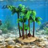 Realistic Aquarium Plants Artificial Plants, Miniature Plastic Coconut Trees, Safe Fish Tank Landscape Accessories for Betta Shrimp Turtles