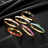 Stainless Steel Butterfly & Diamond Enamel Bracelet – High Color Retention, Non-fading Titanium Steel