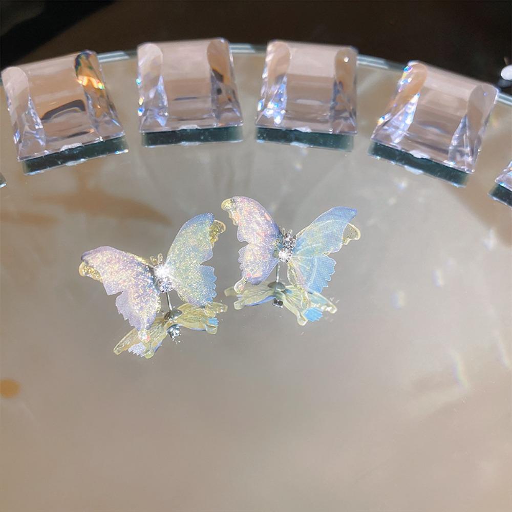 Silver Needle Diamond Pearl Purple Earrings French Retro Niche Design Earrings Light Luxury Premium Earrings