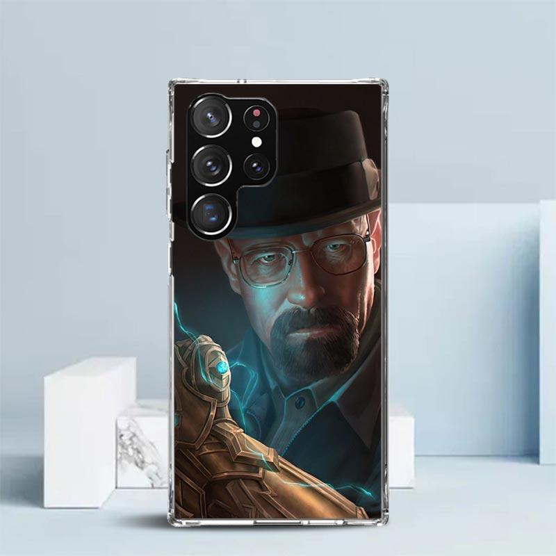 Breaking Bad WalterWhite Phone Case For Samsung Galaxy S24 S25 Edge S26 Ultra S22 S23 Plus S21 + S20 FE Soft TPU Back Cover Gala