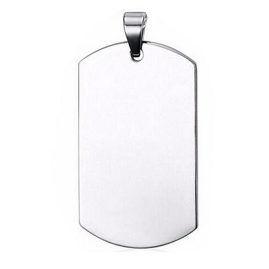 1.8mm Stainless Steel Pendant Tag with Laser-Engraved Logo, Titanium Dog Tag ID.