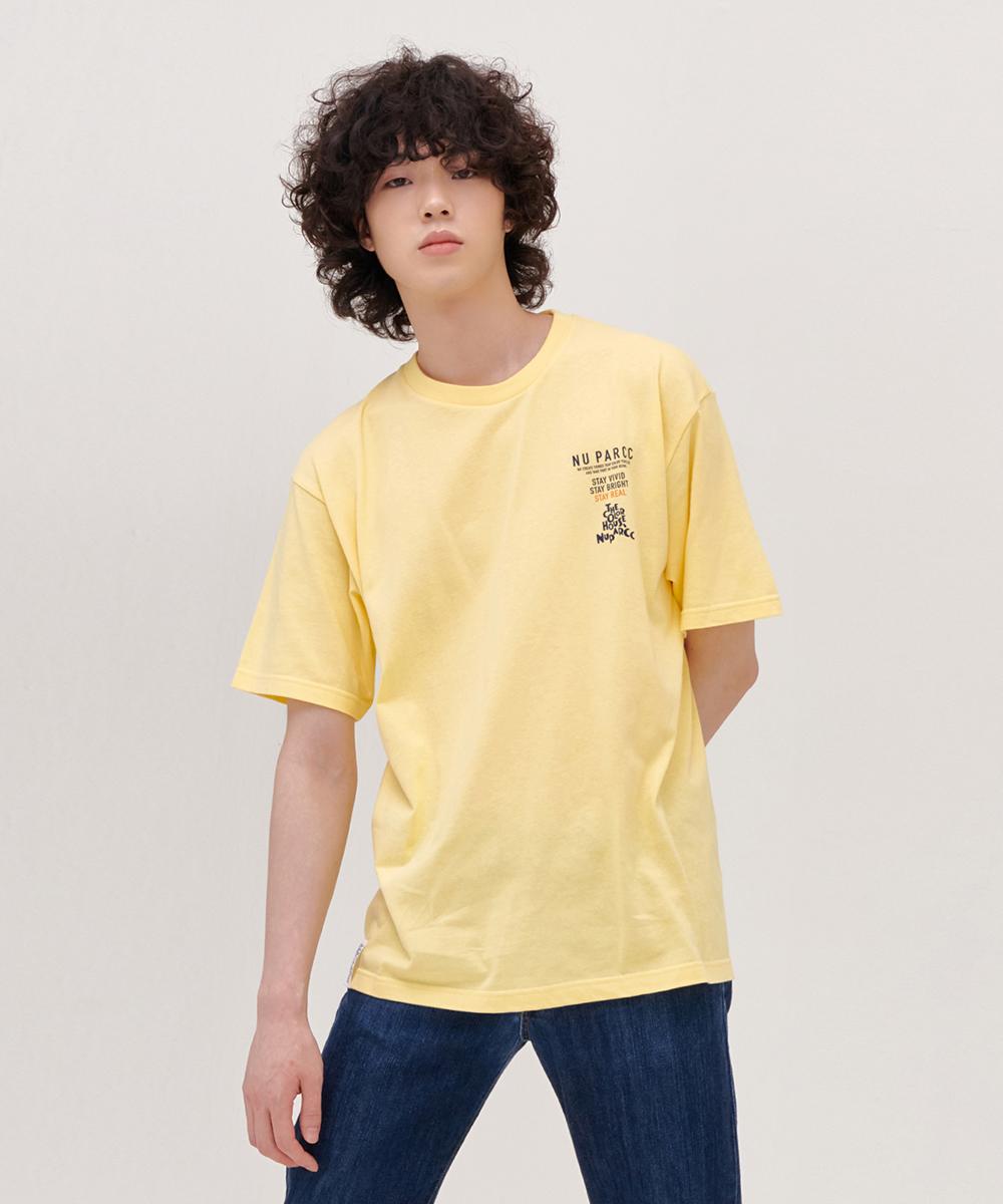 Nupak Color House Logo T-Shirt - Yellow (Men) Large