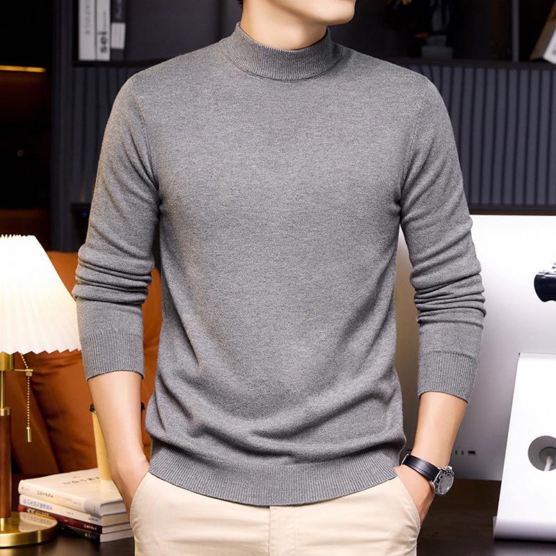 Weicher Strickpullover für Herren - Halber Rollkragen, Langarm für Herbst/Winter - Stilvoll, Bequem, Warm - Allein oder als Schicht tragen