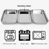 1 Conjunto de Bandeja para Condimentos 22*15,5*3cm Conjunto de Bandeja para Temperos em Aço Inoxidável Quadrado para Churrasco Pratos para Servir Alimentos Utensílios de Cozinha Utensílios de Cozinha