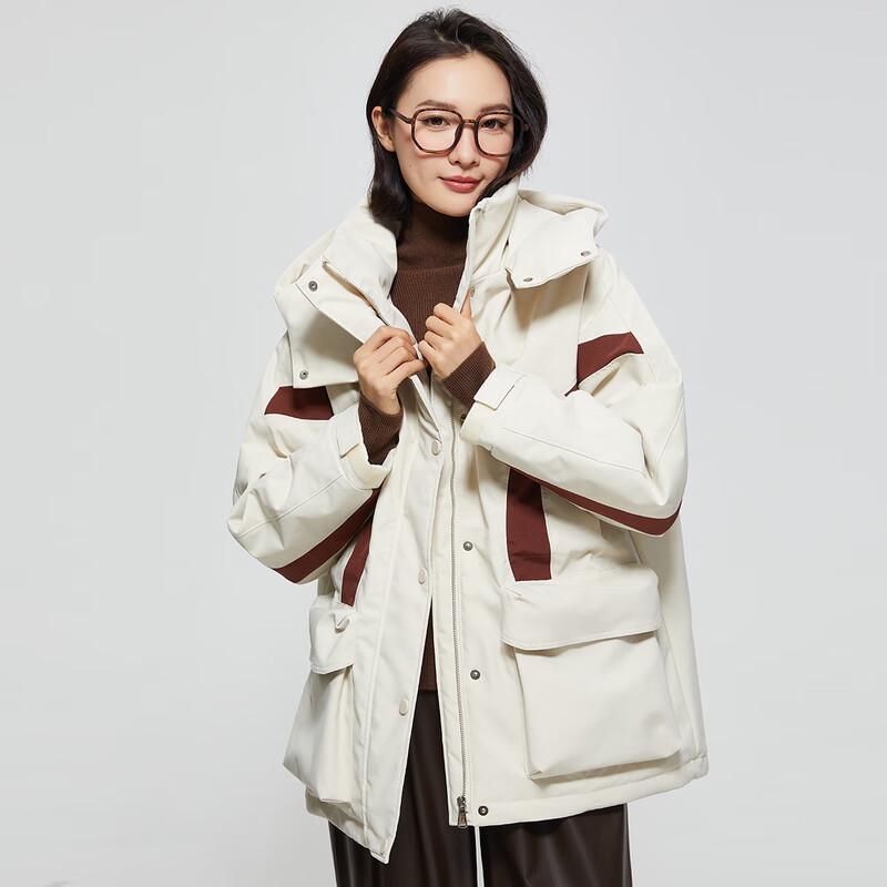 Tatu Women's Casual Color-block Down Parka