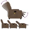 Massage Chair Brown Fabric