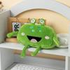 Green Frog Pencil Case Big Eyes, Big Mouth Soft Plush Pencil Case Fluffy Surface Zippered Pencil Case Pencil Case