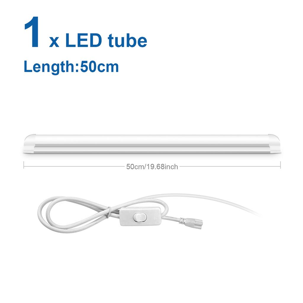 LED Under Cabinet Light 25W 50CM T8 LED Light Tube Aluminium Bar Ceiling Lamp For Study Shop Garage Workbench Warehouse Kitchen