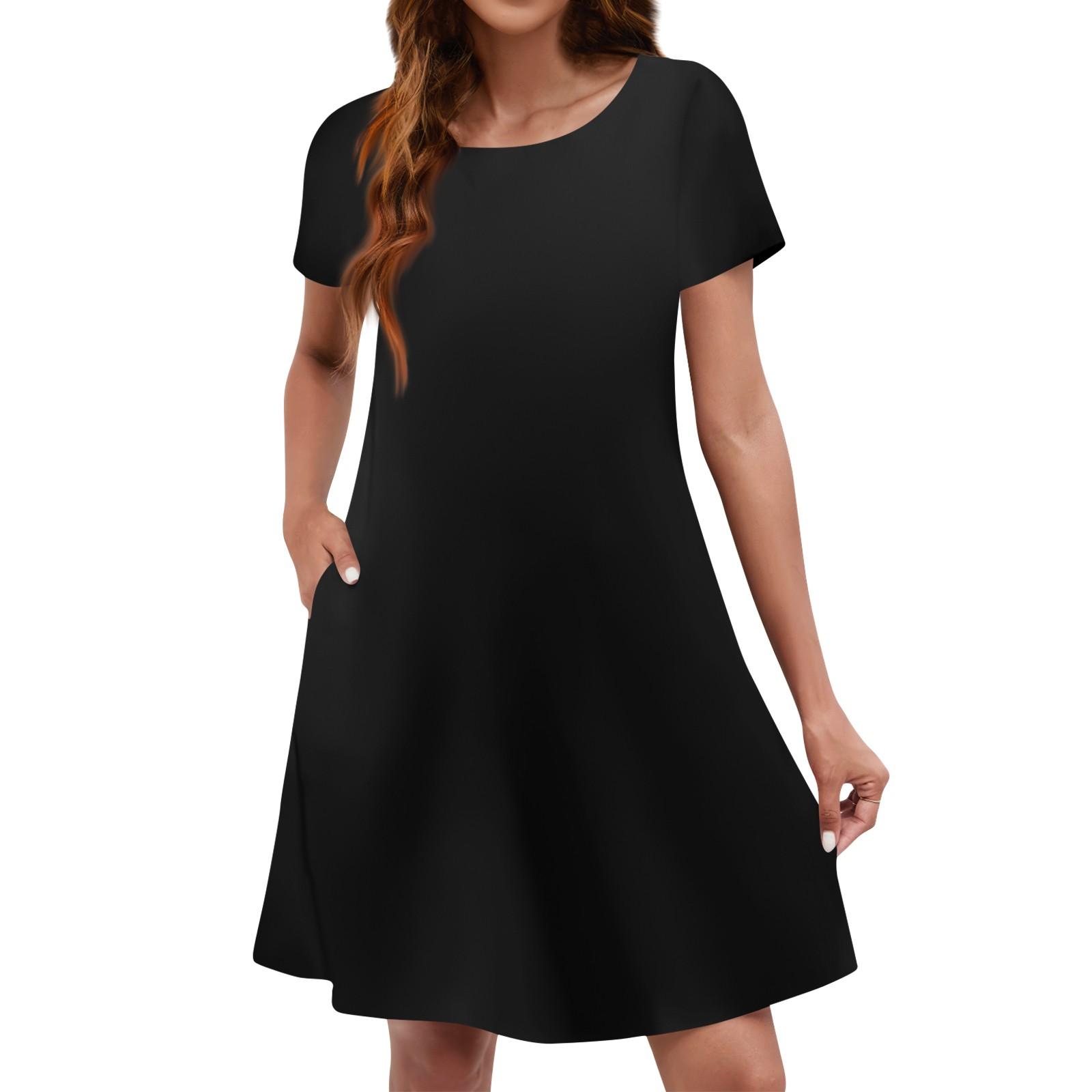 Летние платья для женщин. Пляжный сарафан с цветочным принтом и короткими рукавами — фото 3