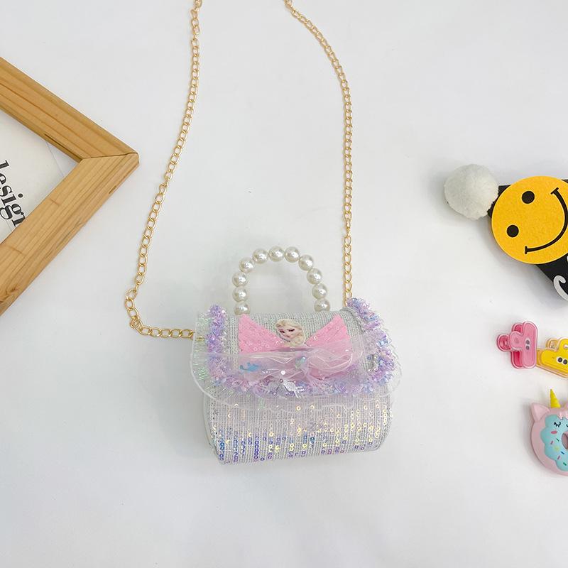 

Childish Adorable Princess Bag - Girl s Handbag with Money Compartment and Accessories - Bow Crossbody Bag Princess белый