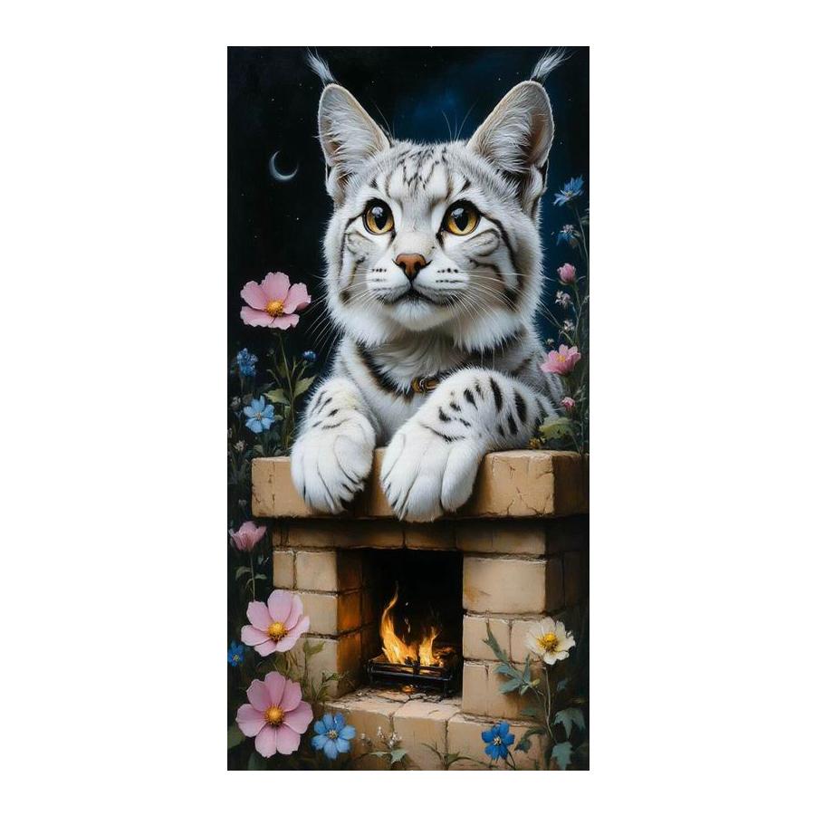 

Black and White Cat Large Size Diamond Painting New Collection Pet Animals Diy Full Square Round Drill Rhinestone Embroidery Mosaic Cross Stitch Kits Square drill 30x60cm
