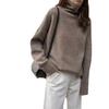 High Neck Sweater Women's Solid Color Pullover Base Sweater Early Autumn Knitted Sweater